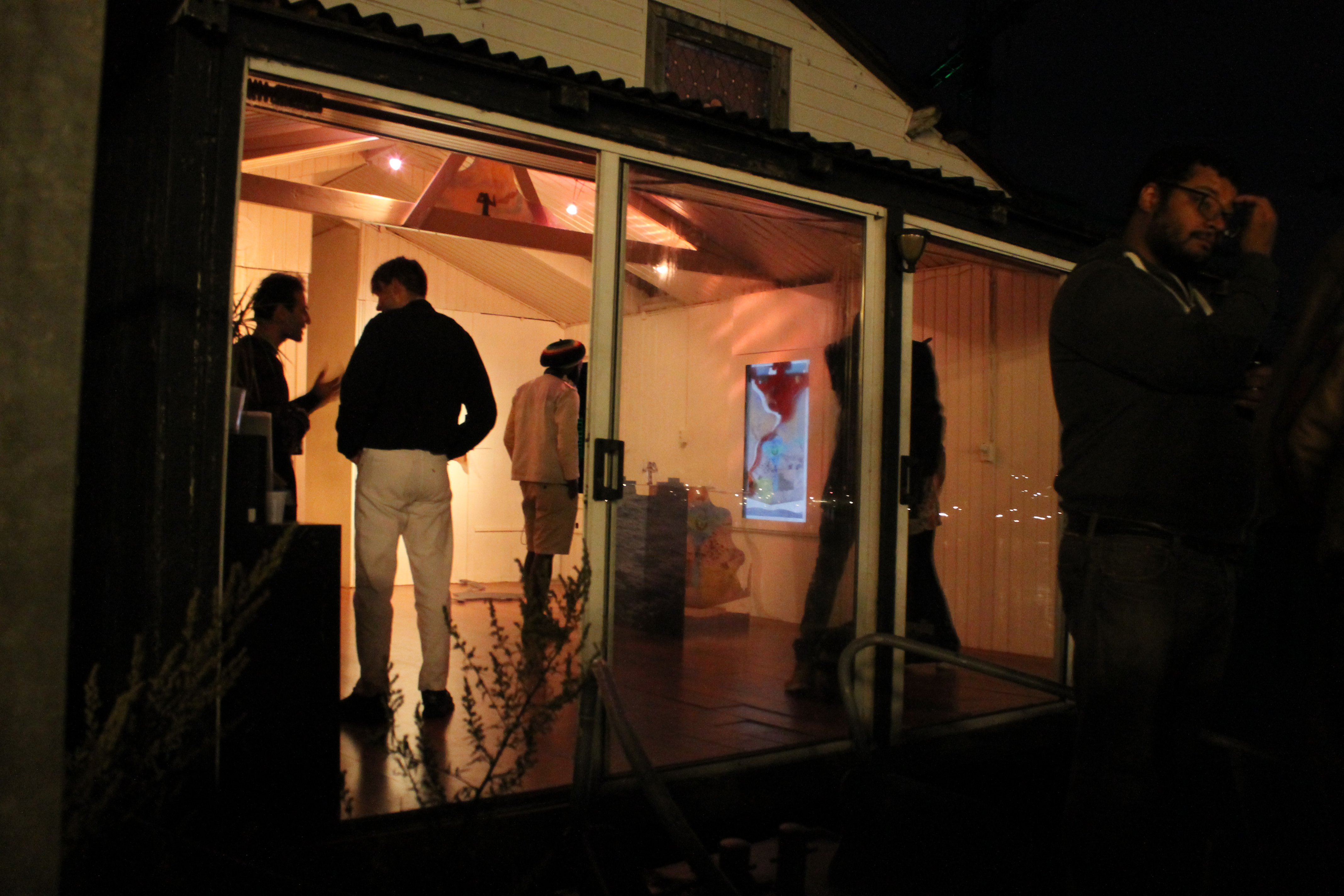 Evening exhibition view at Petra Ark Space